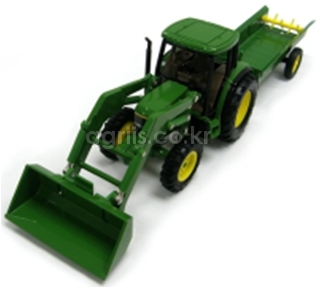 ERTL 모형트랙터 JD6210+로더+퇴비살포기 세트