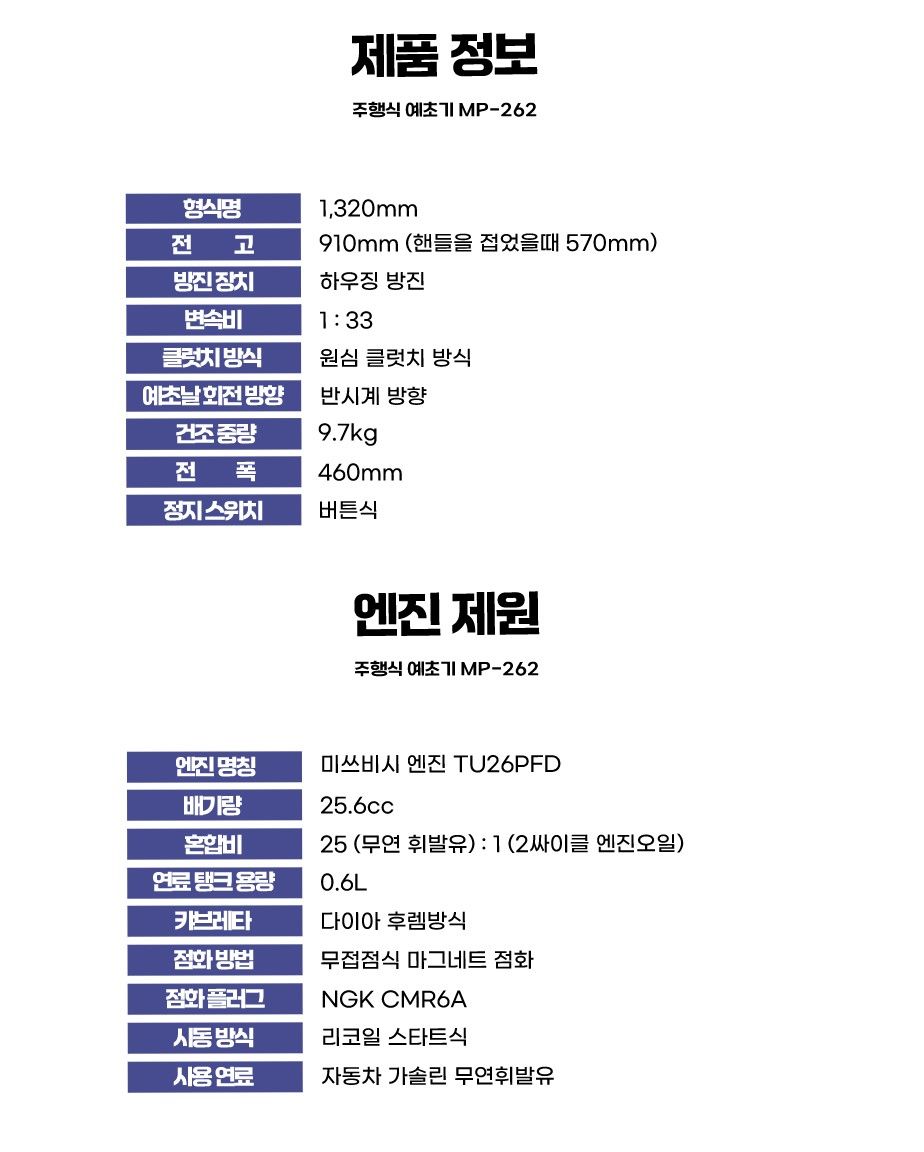 일본 주행식예초기 MP-262 사진4