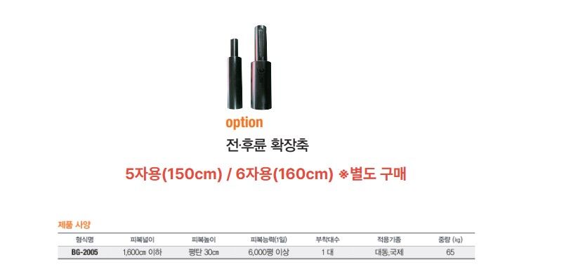 불스 비닐피복기 BG-2005 (대동/국제/동양 이앙기호환) 사진3