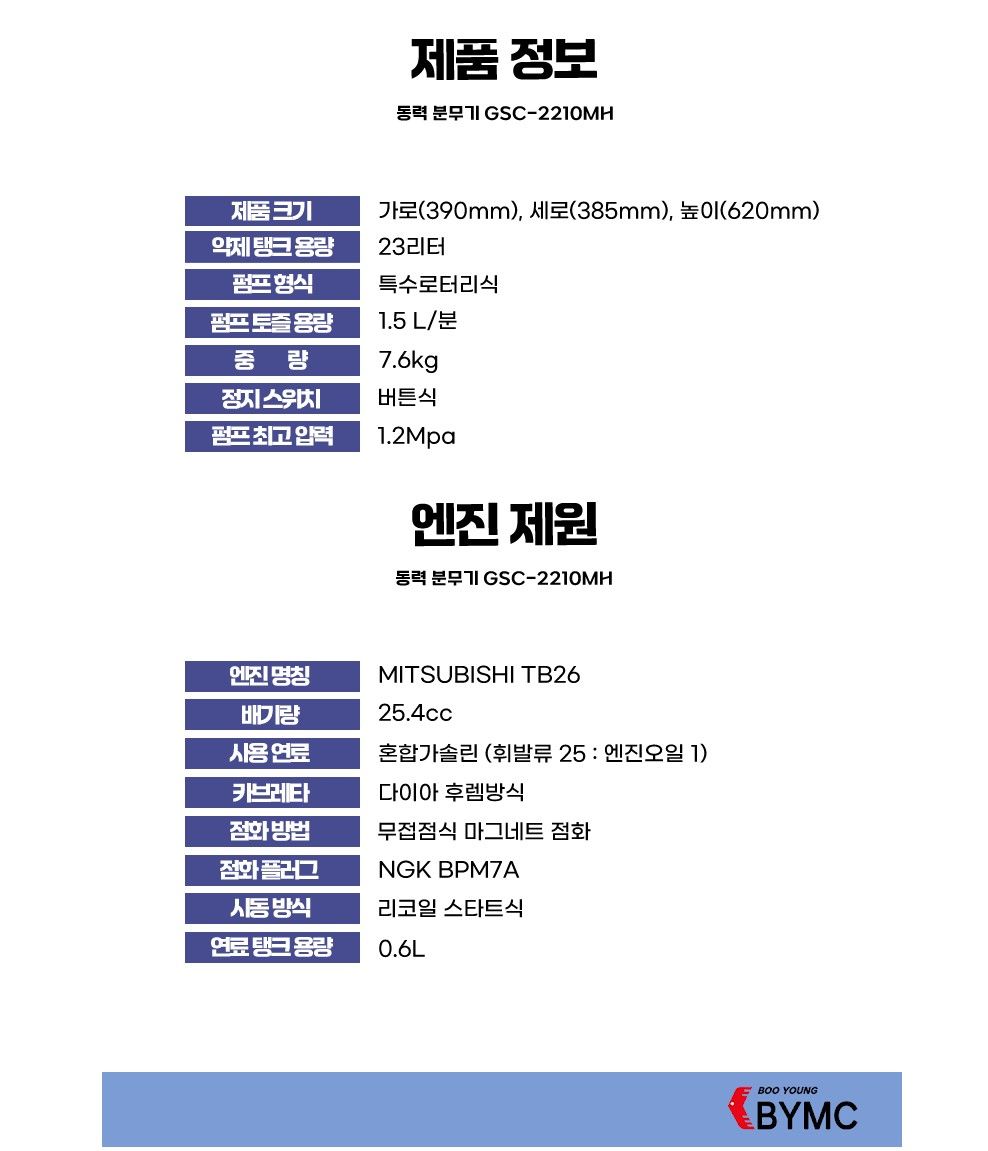 하츠다(일본) 동력분무기 GSC2210MH 사진3