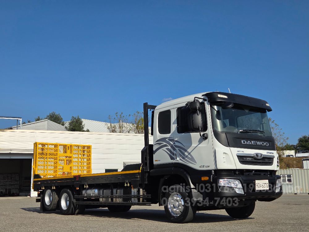  프리마4.5톤 6m25후축 저상사다리  뒤우측면